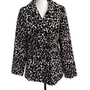 Apt. 9 leopard print pea coat size M